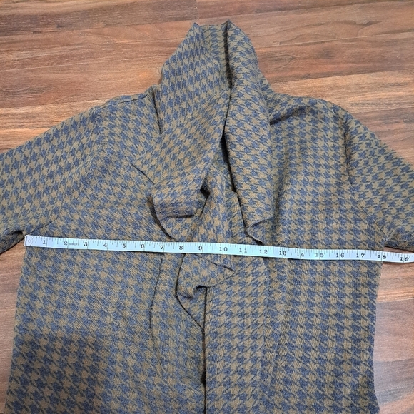 Contemporaine by Simons | Brown houndstooth heavy sweater flowly cardigan - Picture 12 of 15